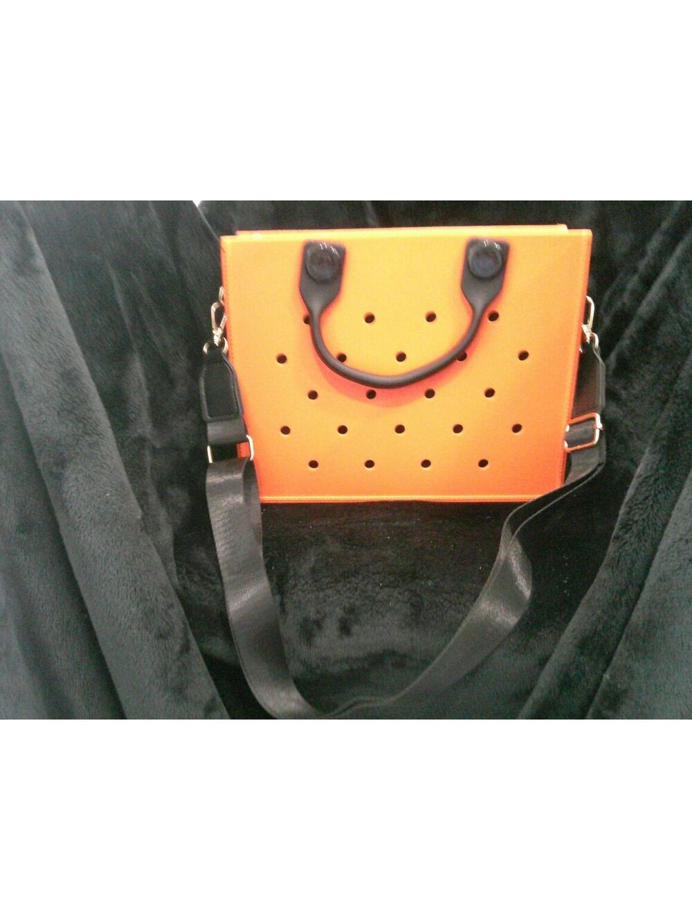 HYB kuaji Orange Crossbody and Handbag w/holes for